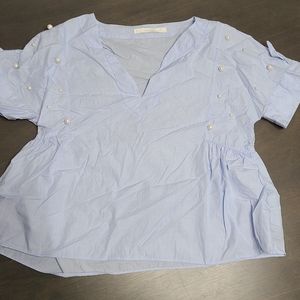 Zara Top Pearl Detail Size Small